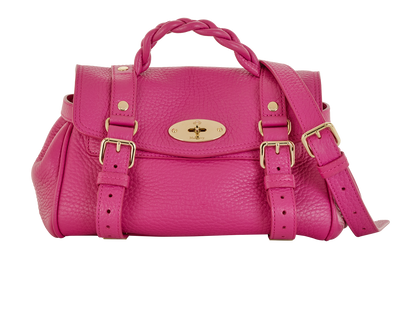 Mini Alexa, &pound;450, Handbags, Pink, Leather, Front view